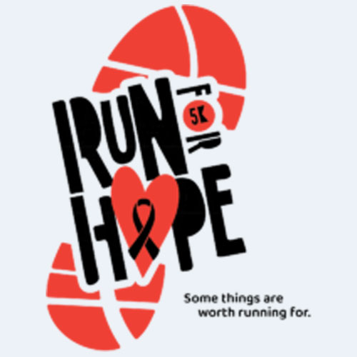 run for hope text logo