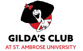 Gilda's Club at St Ambrose University text logo